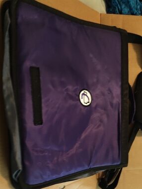 Purple Zip Close 3 Ring Binder With Shoulder Strap- Durable